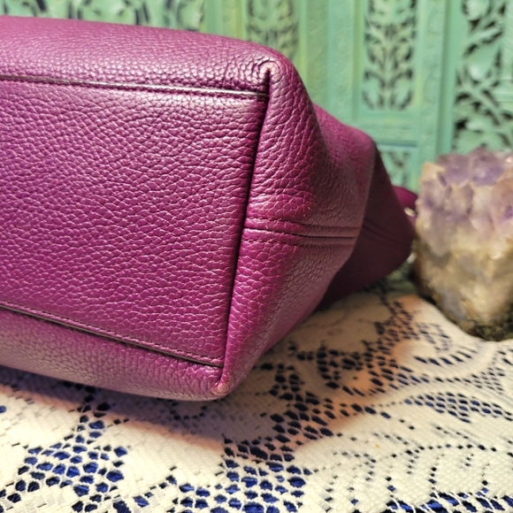 Coach | Purple Pebbled Small Sohia Tote - Picture 13 of 16